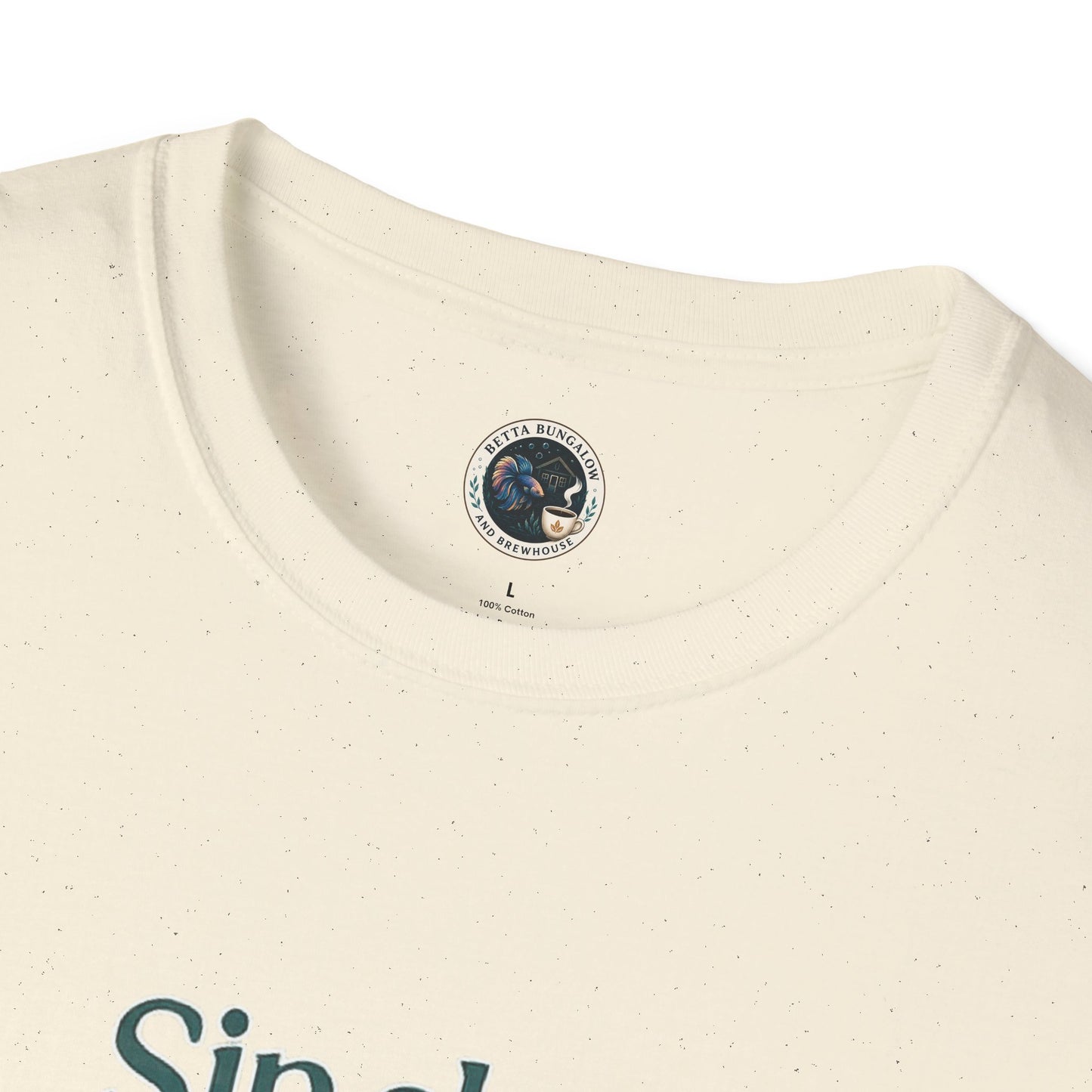 Sip Slow Care Deeply T-Shirt — Vintage Betta Fish Coffee Tee