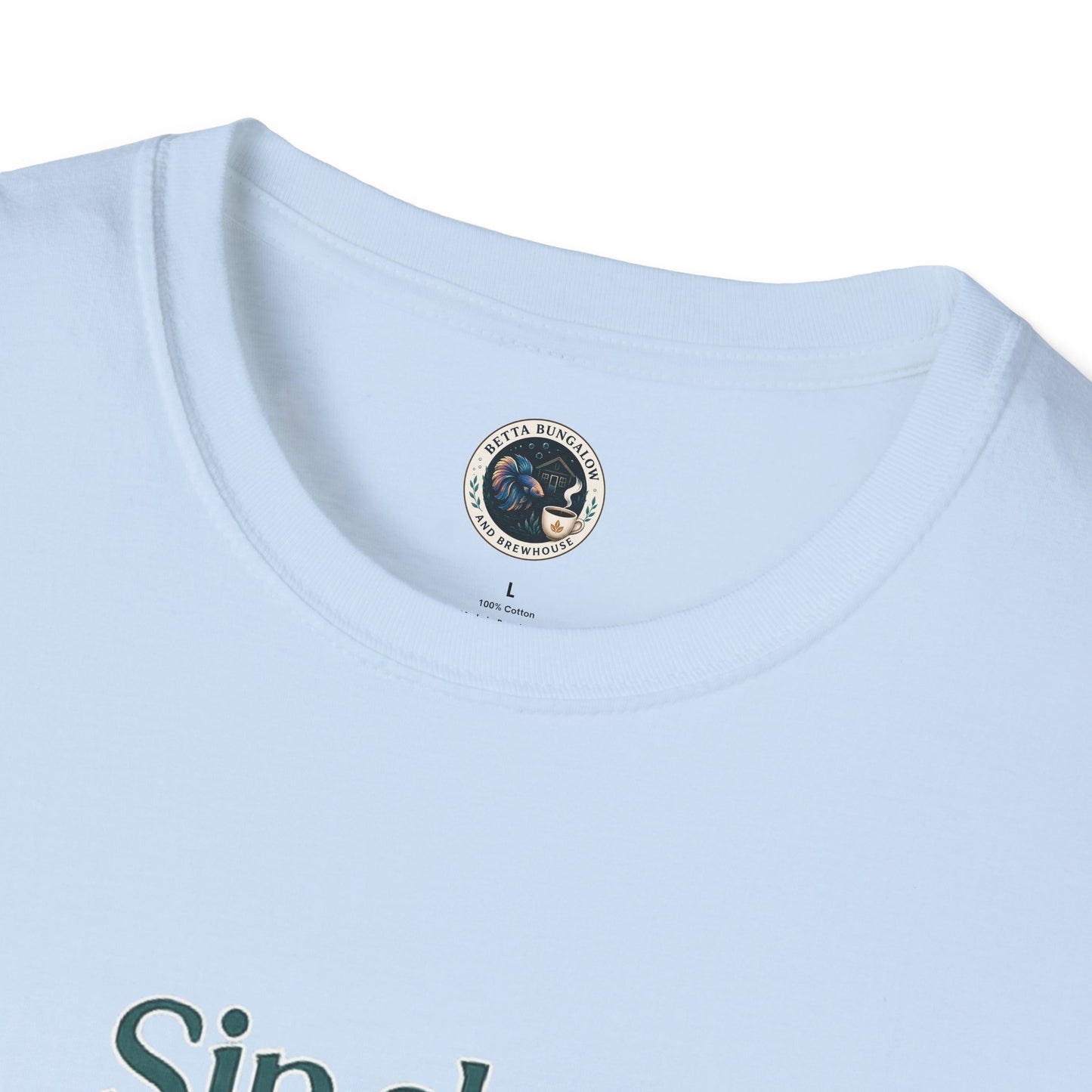 Sip Slow Care Deeply T-Shirt — Vintage Betta Fish Coffee Tee